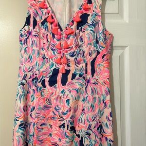 Colorful Sleeveless Dress with Tassels